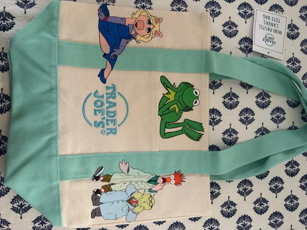 Disney Muppets Piggy Kermit Beeker Custom Made Trader Joes Mini Tote